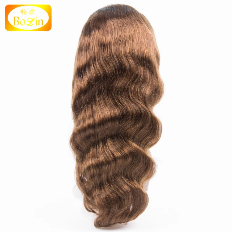 

8A Grade Mink Brazilian Hair Full Lace Wig Prelucked Hairline Body Wave Dark Brown Brazilian Human Hair Wig