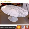 True design classic white oval Tulip dining table marble india