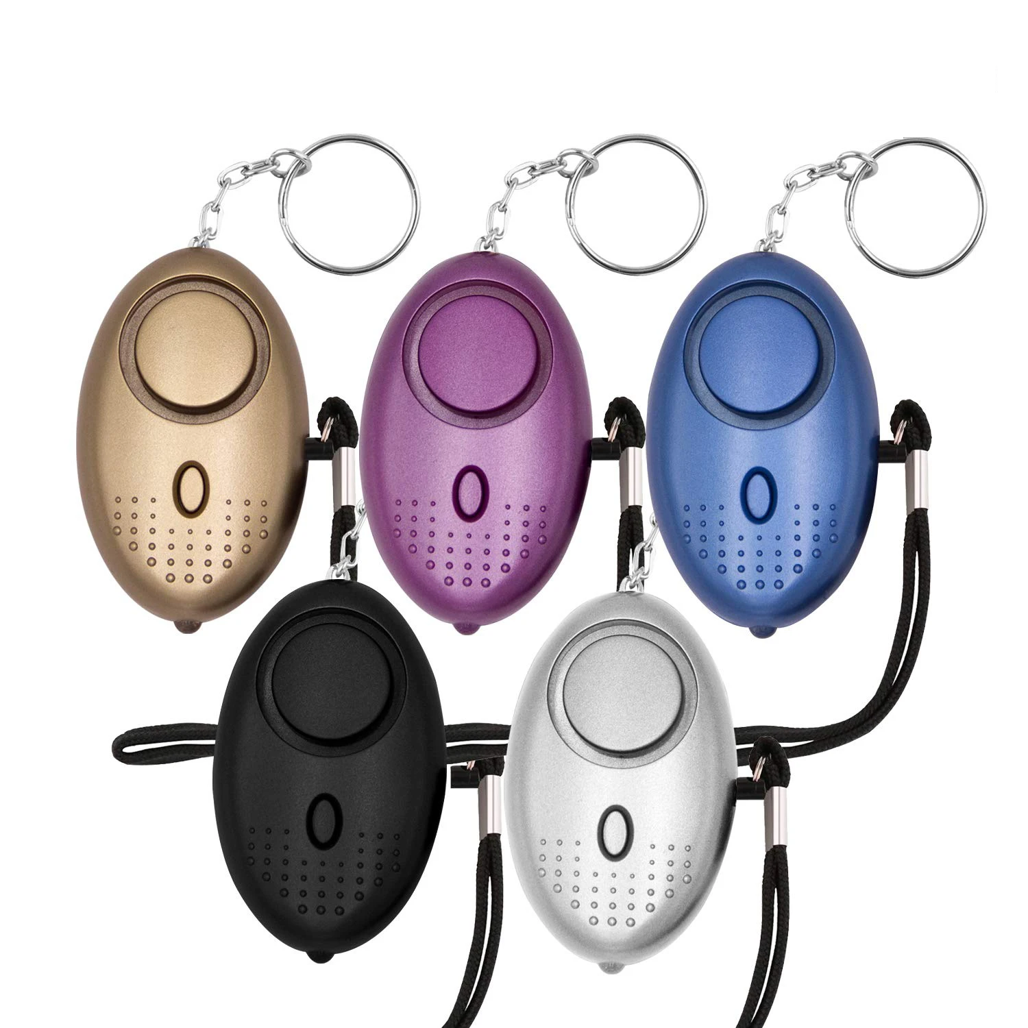 10Emergency Sound Personal Alarm Keychain 140dB Safe Self-Defense with LED Light 