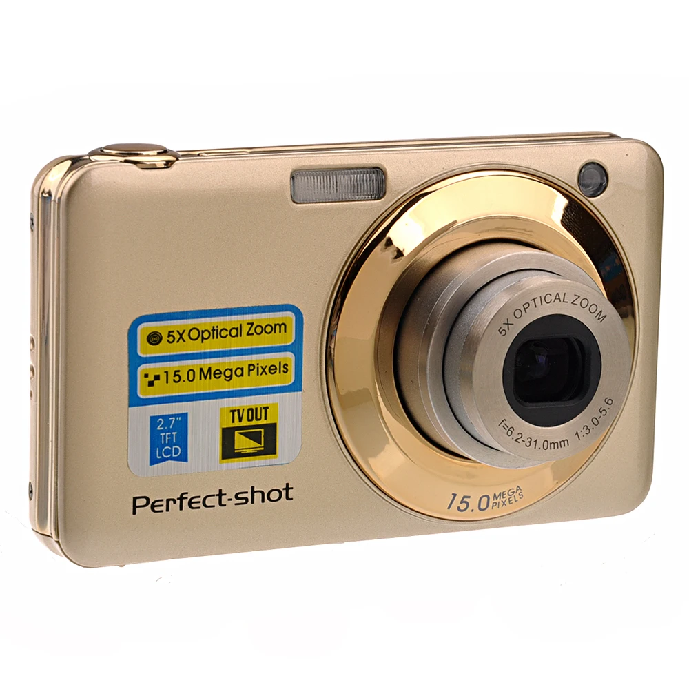 

Cheap V600 Good Quality Digital Camera 5X Optical Zoom 4X Digital Zoom 1280x720P HD Video Lithium Battery 32GB SD Card Slot