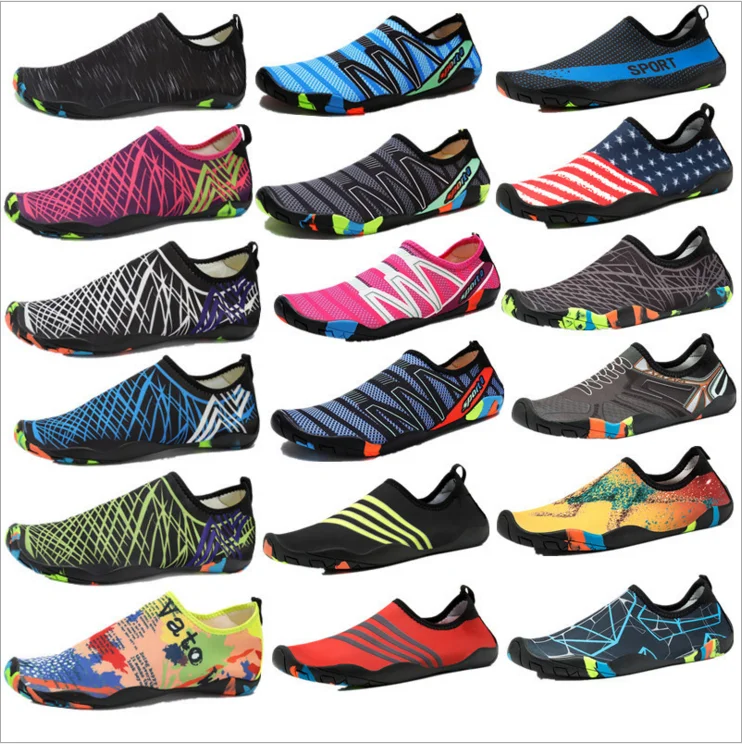 2019 Adult Unisex Flat Water Outdoor Swimming Soft Cushion Beach Diving Shoes Walking Lover Yoga Aqua Shoes