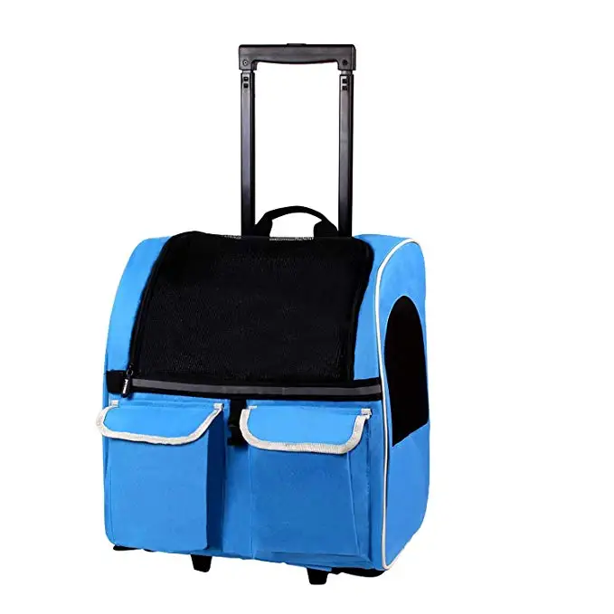 

Pet Rolling Carrier Backpack Wheel Around 4-in-1 Pet Travel Carrier Airline Approved Dog Carrier Trolley Luggage Bags Pet Bag