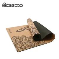 

2017 new products eco friendly non slip custom printed cork yoga mat cork supplier