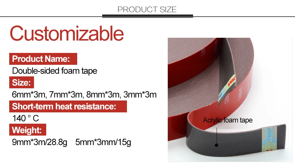 Double Sided Adhesive Tape Heat Resistant High Adhesion Transparent Acrylic Tape Touch LCD Screen Repair Sticker for Cell phone