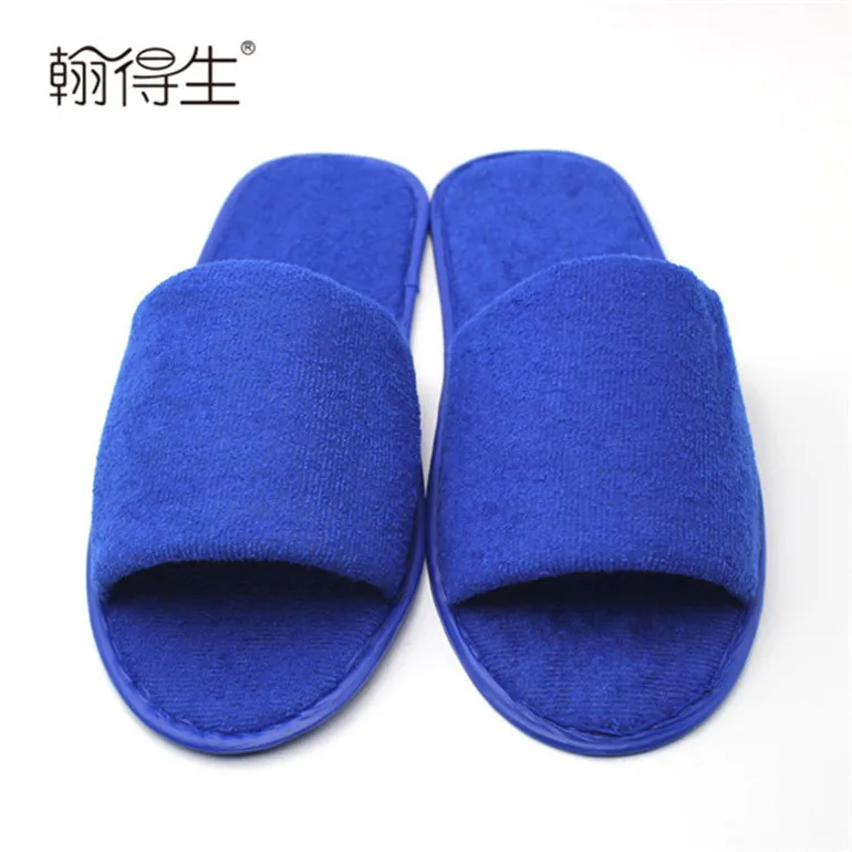 Super soft and comfortable open toe indoor slippers for hotel