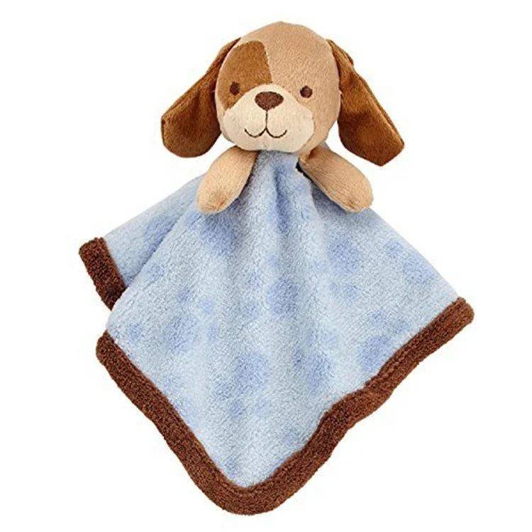 Cute Soothing Soft Comforter Animal Head Doudou Plush Toy Security ...