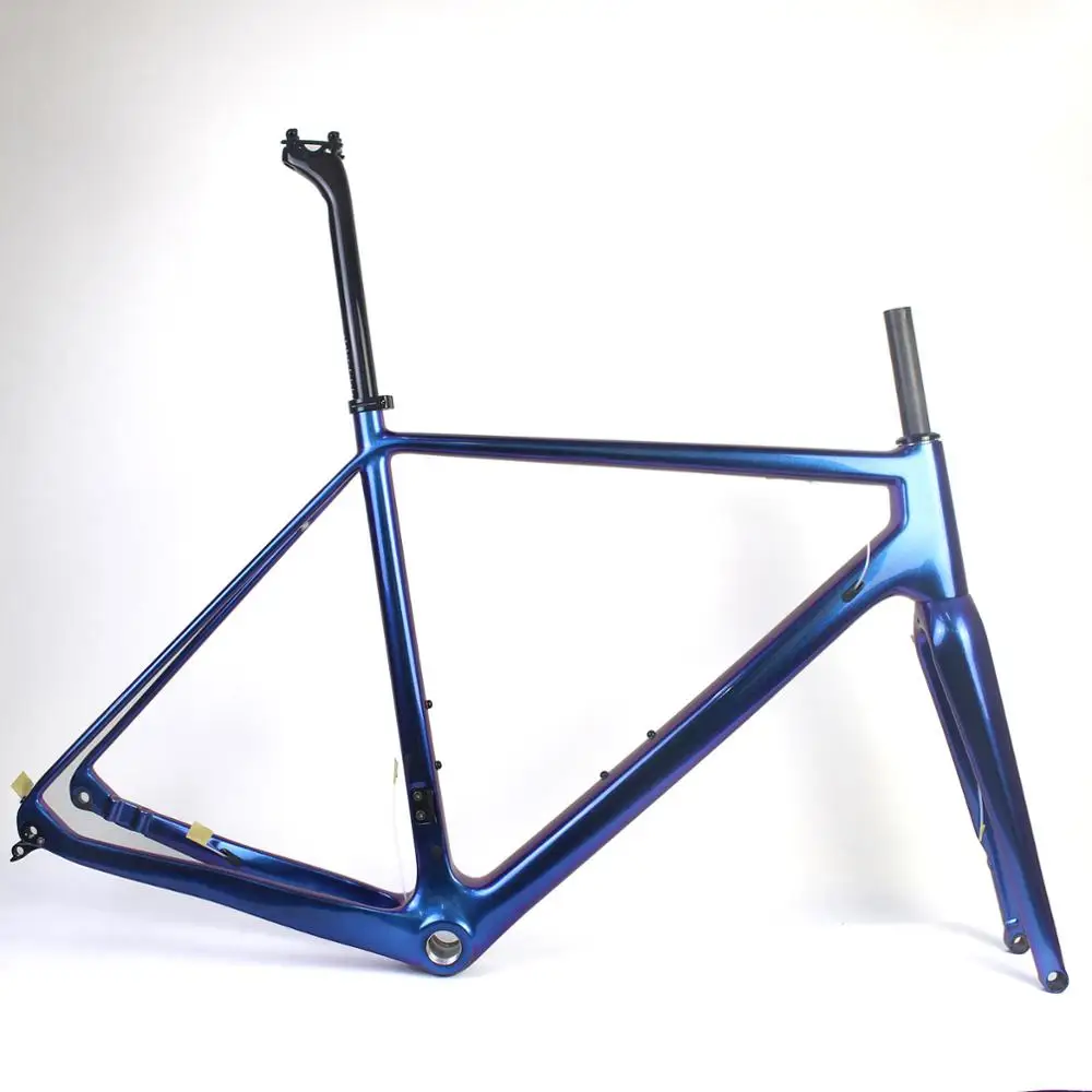 

New Color carbon gravel bike frame bike frame Thru axle 142*12 disc brake Cyclocross Gravel Carbon Bicycle Frame