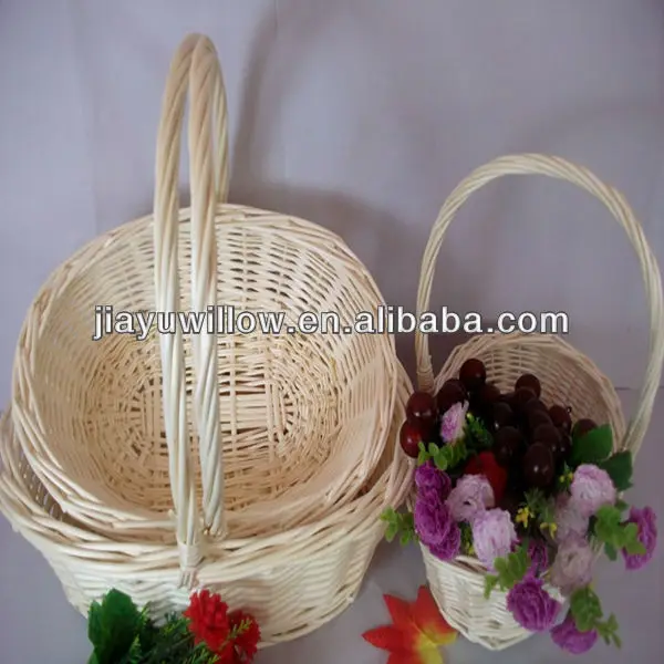 Easter Empty White Wicker Flower Basket With Handmade Fabric Buy