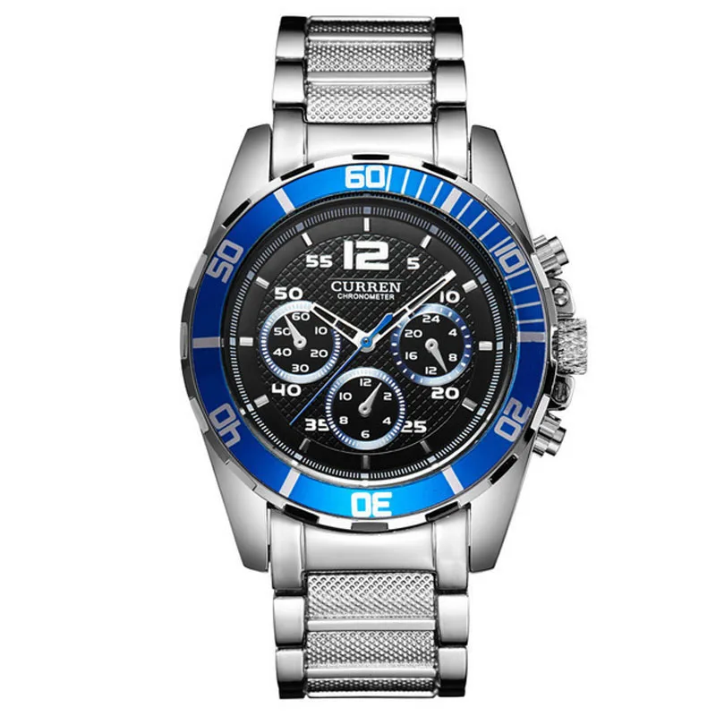 

CURREN-8073 Made in Guangdong Concise Quartz Men's Watches High Quality Multicolor Watches, Mix color