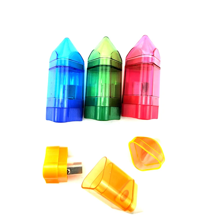 Pencil Sharpener And Eraser Plastic Pencil Sharpener With