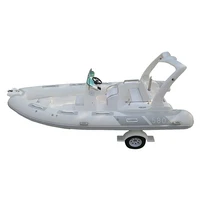 

14ft inflatable rigid fiberglass hull rib boat for hot sale -rib420!