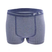 

Seamless one piece men boxers for wholesale Stock men plus size cotton stripe underwear