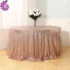 embroidery beaded glitter metallic sequence wedding rose gold sequin table cloth 50*80inch