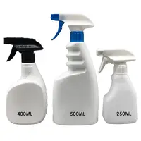 

Top grade 16oz 500ml 8oz 250ml PE Plastic White household cleaning toilet trigger spray bottle