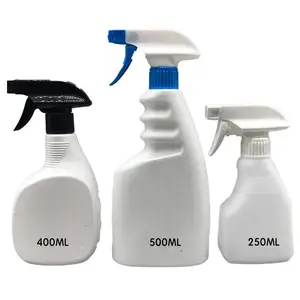 Image of Top grade 16oz 500ml 8oz 250ml PE Plastic White household cleaning toilet trigger spray bottle