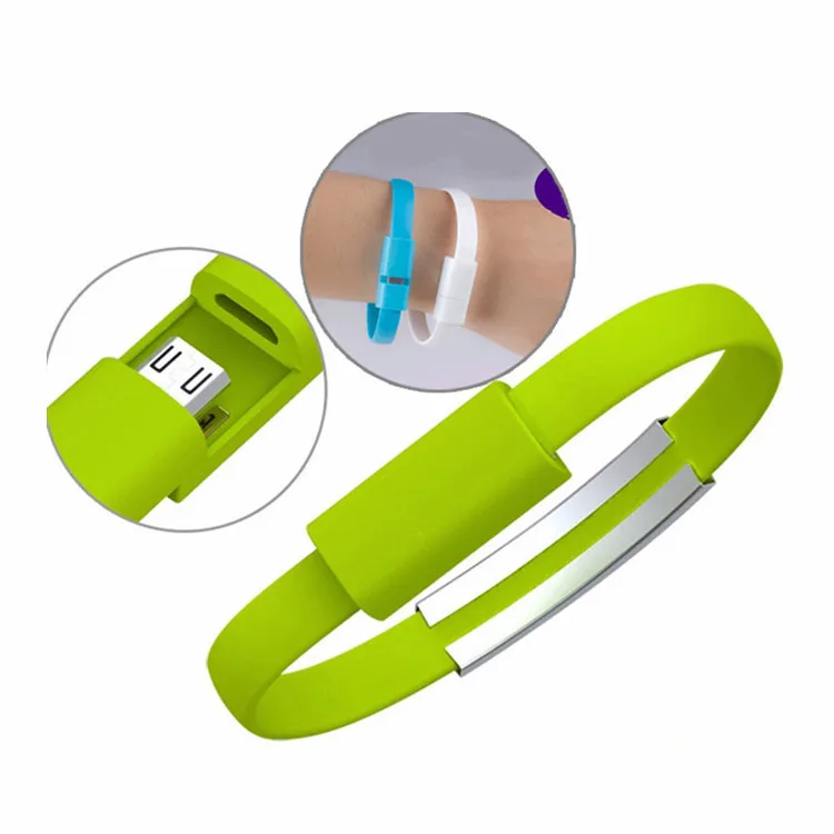2017 New Portable Wrist Bracelet 20CM Short Charger Data Micro USB Cable