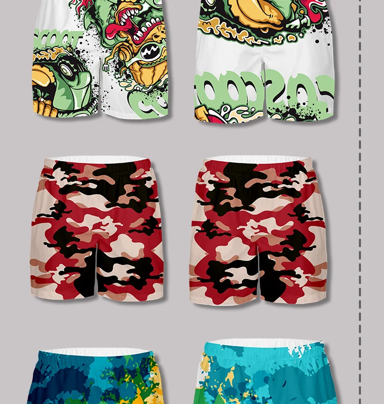 Custom Beach Shorts With Logo All Sublimated Printing Design Men Shorts