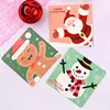 Cartoon mini greeting card thank you card birthday christmas card envelope writing paper stationery