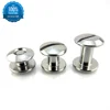 OEM Custom Brass Book Binding Screw Post , Aluminum Male Female Chicago Screw Rivets For Leather Belt
