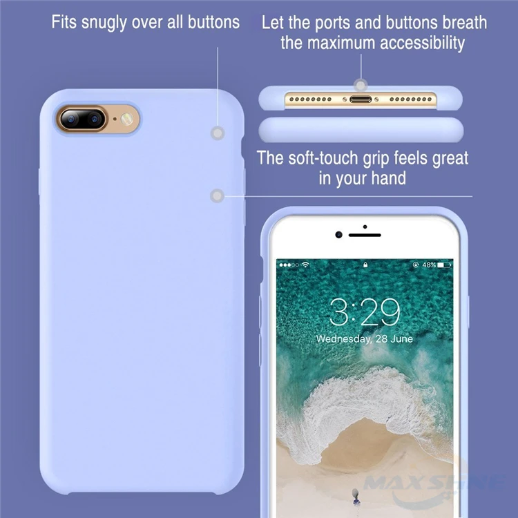 Shockproof Soft Liquid Silicon Rubber Gel Cover Microfiber Cloth Phone Case For iPhone 6 7 8 11 Plus X XS XR Max