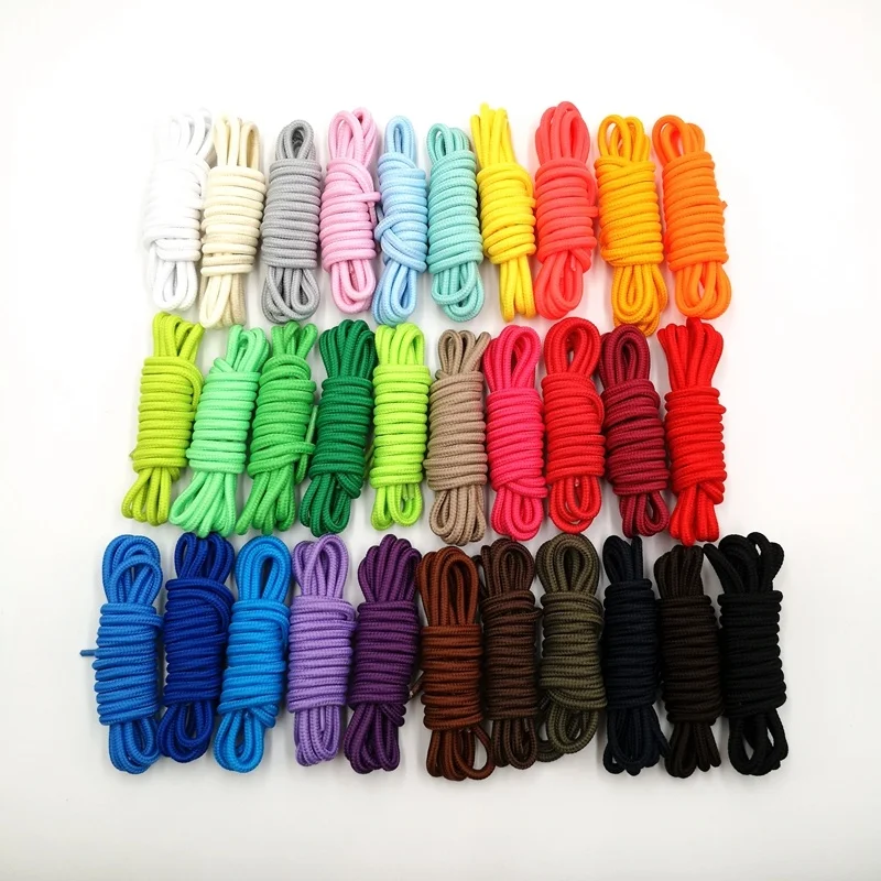 

Supply braided 5mm round polyester shoe laces for boots, Pantone color