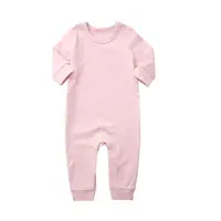 

new born baby bodysuit clothes blank candy color 100% cotton onsie OEM plain baby bodysuit