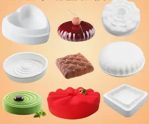 Image of French Italian Mousse Cake Silicone Mould Silicone Fondant Mould