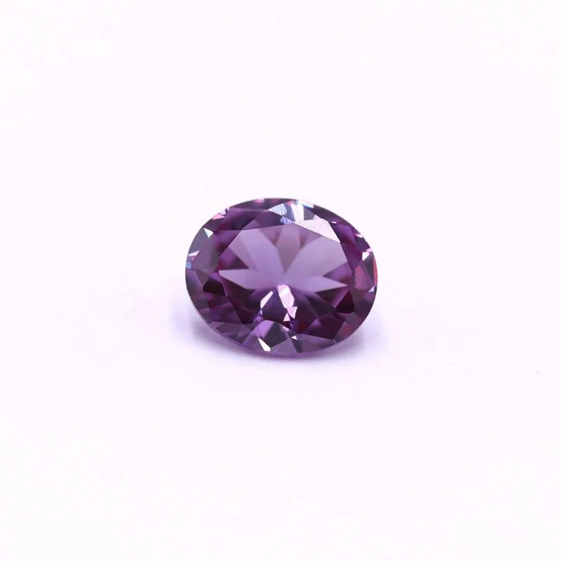 

noble purple gemstone 10*12mm oval shape Alexand 46# synthetic corundum stone
