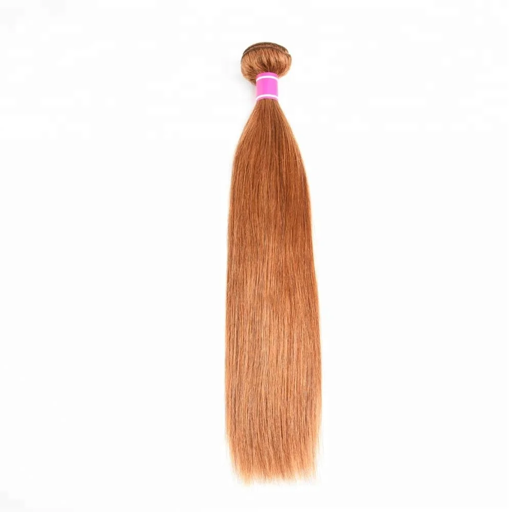 

Color 30 Auburn Brown italian hair extension silk straight bundles, #30 aubrun brown hair