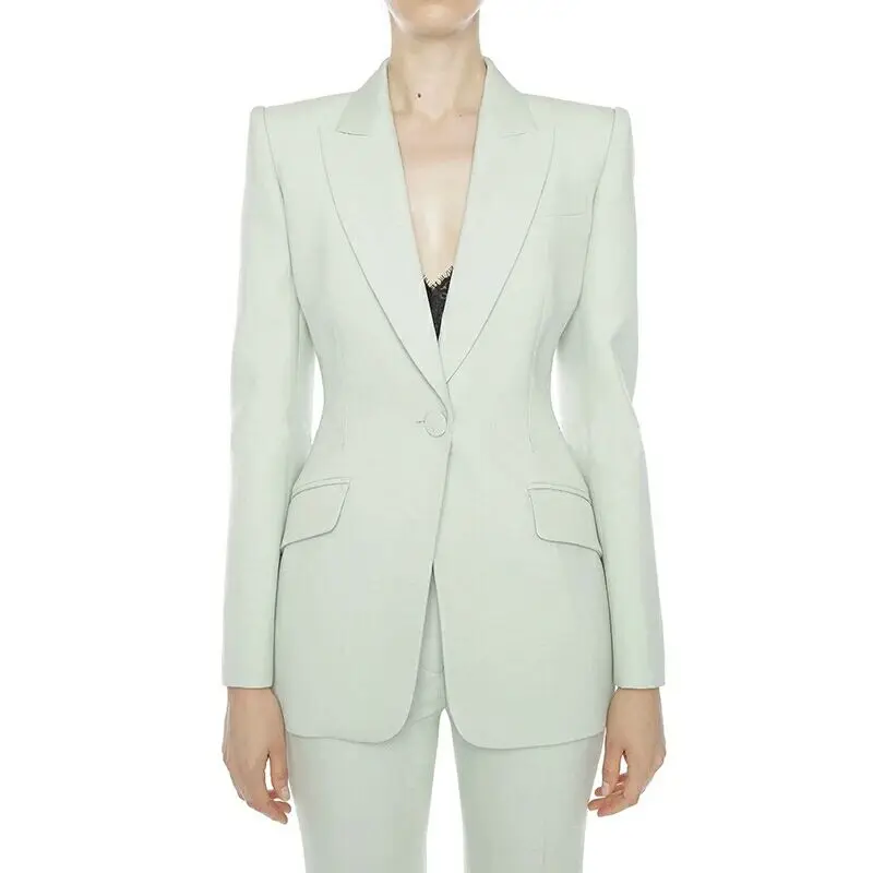 

Women high quality wholesale 2 piece linen suits
