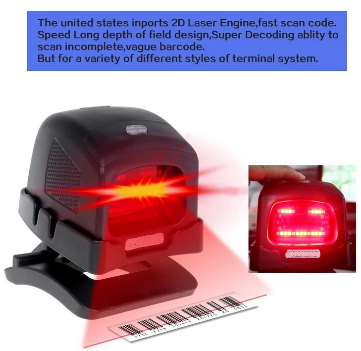HBA-2020 Manufacturer retail supermarket barcode scanner handheld Laser Bar code reader
