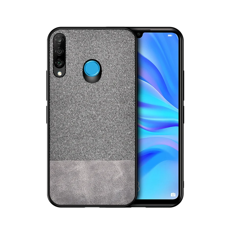 

Texture PU Canvas Fabric Back Case For Huawei P30 Lite