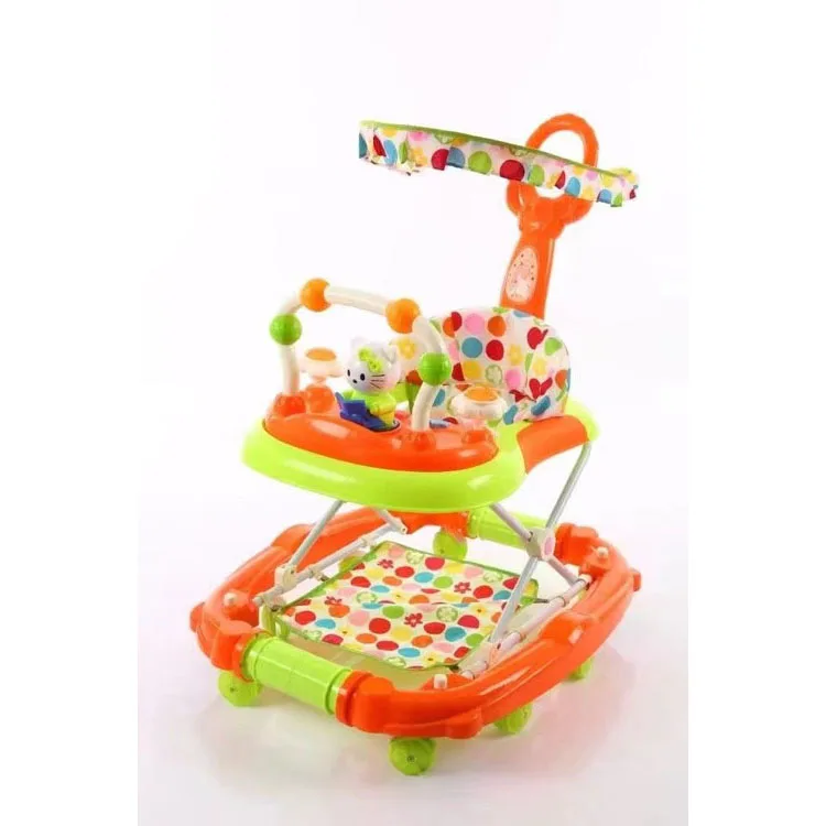 

Best Sell Adjustable 8 Wheels Multi-function Child Foldable Infant Baby Walker White Low Price, Green,bule,yellow,pink