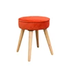 good Quality Oak low wooden 4 legged stool/antique footstool