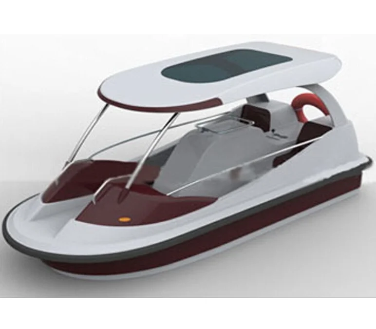

Amusement park water boat Fiberglass water pedal boat hulls for sales, Blue, white or customized