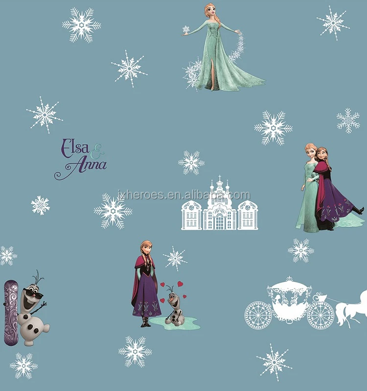 Cartoon Frozen Elsa And Anna Design Non Woven Kids Wallpaper - Buy Kids  Wallpaper,Cartoon Wallpaper,Kids Cartoon Wallpaper Product on 