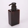150ml 250ml 280ml 450ml 650ml PETG Square Shampoo Stock Bottles Amber Plastic Bottle with Small Quantity