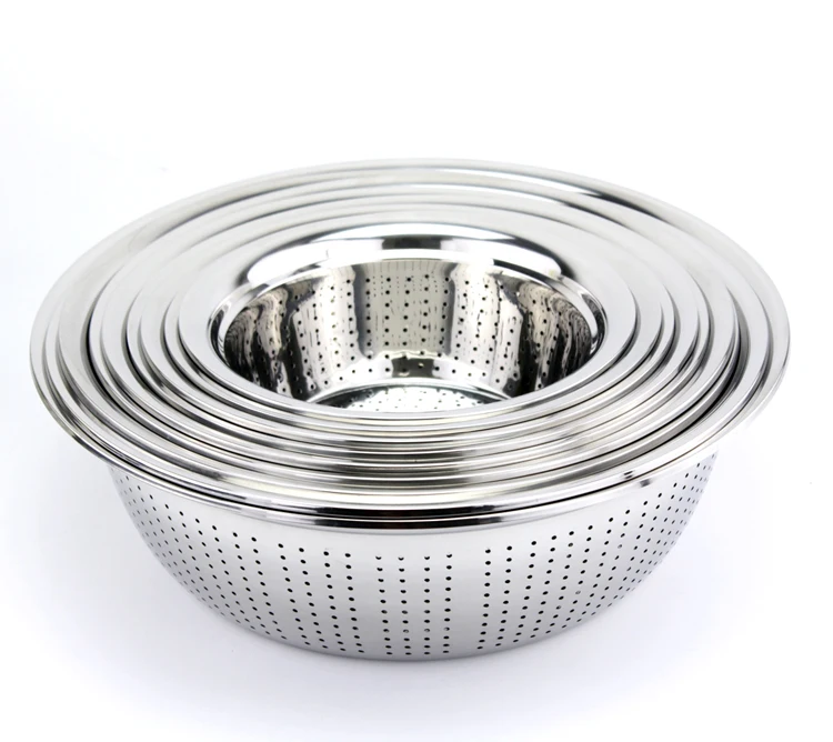 High Quality Stainless Steel 201 American Punching Rice Washing Sieve ...