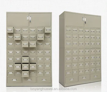 Multi Drawers Steel Medicine Cabinets Index Cards File Cabinets