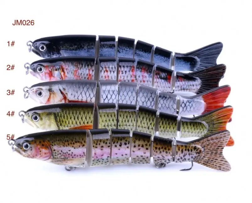 

Multi Jointed Fishing Lure Life-like Minnow Hard Lure, 5 colors as picture