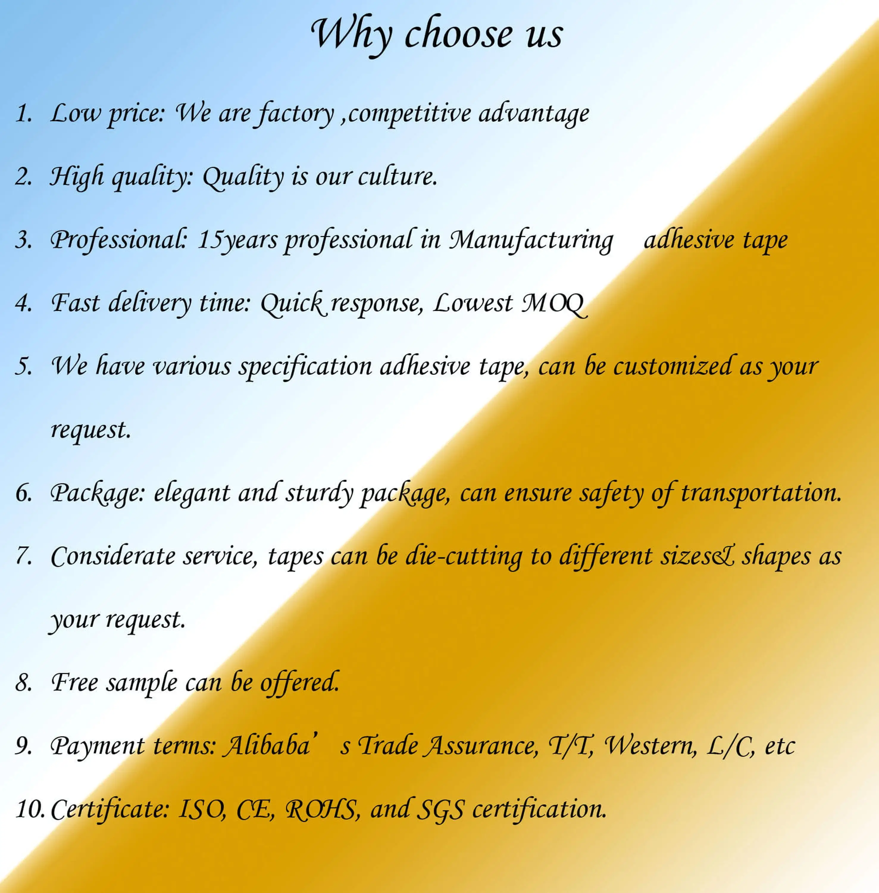 2020 New product Clear polyester film with high strength acrylic adhesive polyester film tape