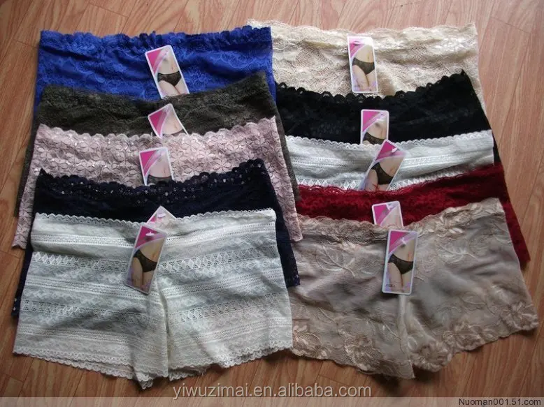 

Women's full lace transparent Sexy underwear boxer panties wholesale, As photo