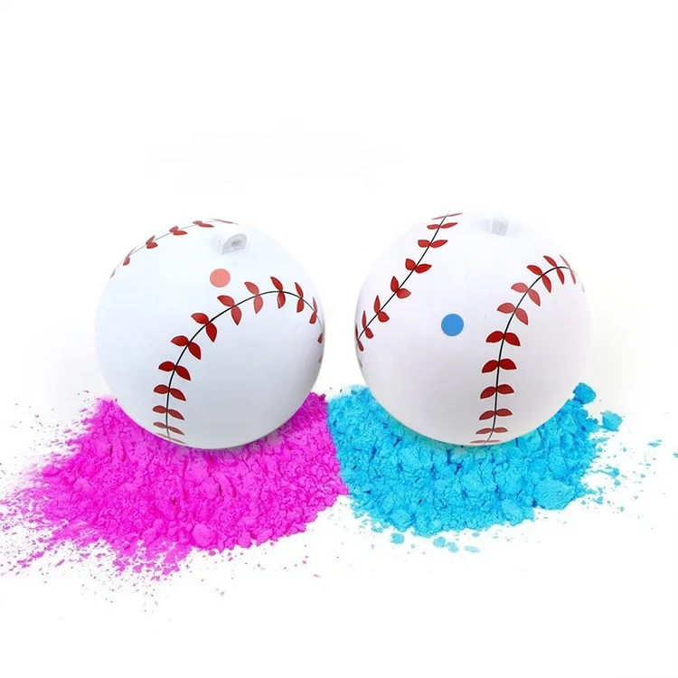 
Boomwow Non Toxic Blue Pink Gender Reveal Powder Baseball for Surprised Baby Shower Reveal Party 