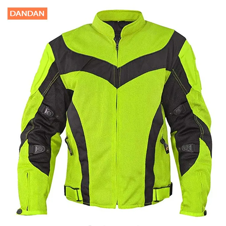 

Men sport green bike motorcycle racing gear safety jacket