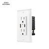 Dual USB Port Charger AC Power 110-250V Wall Socket US Plug Outlet Receptacle