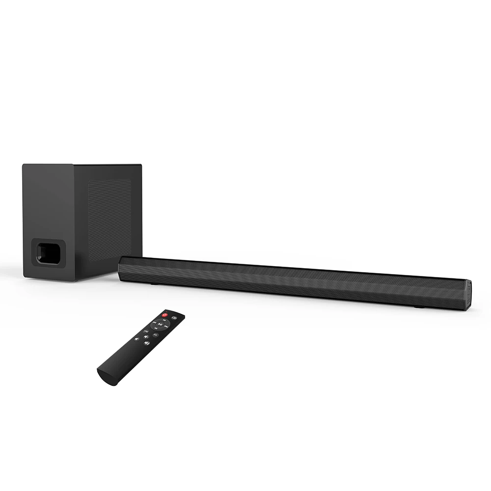 

Samtronic 80W Sound bar with Subwoofer ,2.1-channel wireless soundbar with 6.5'' subwoofer Home theatre system SM-3106, Black