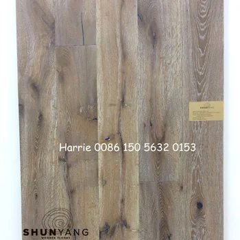 220mm Antique Hand Distressed European Solid Oak Wood Flooring