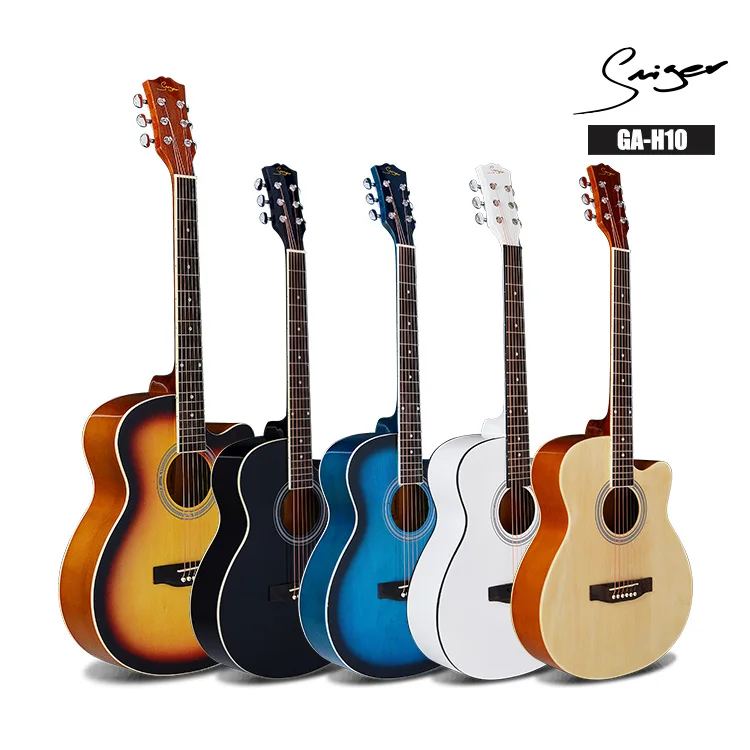 

Cowboy acoustic guitar korean brand 39/40/41 inch thin body guitar kit, Sunbrust(5 available colors)