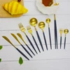 Black/Gold Handled Silverware Cutlery Restaurant