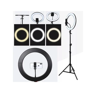 USB chargeable Flash Make Up Salon Vanity Mobile Phone Makeup Led Ring Light 18 Inch